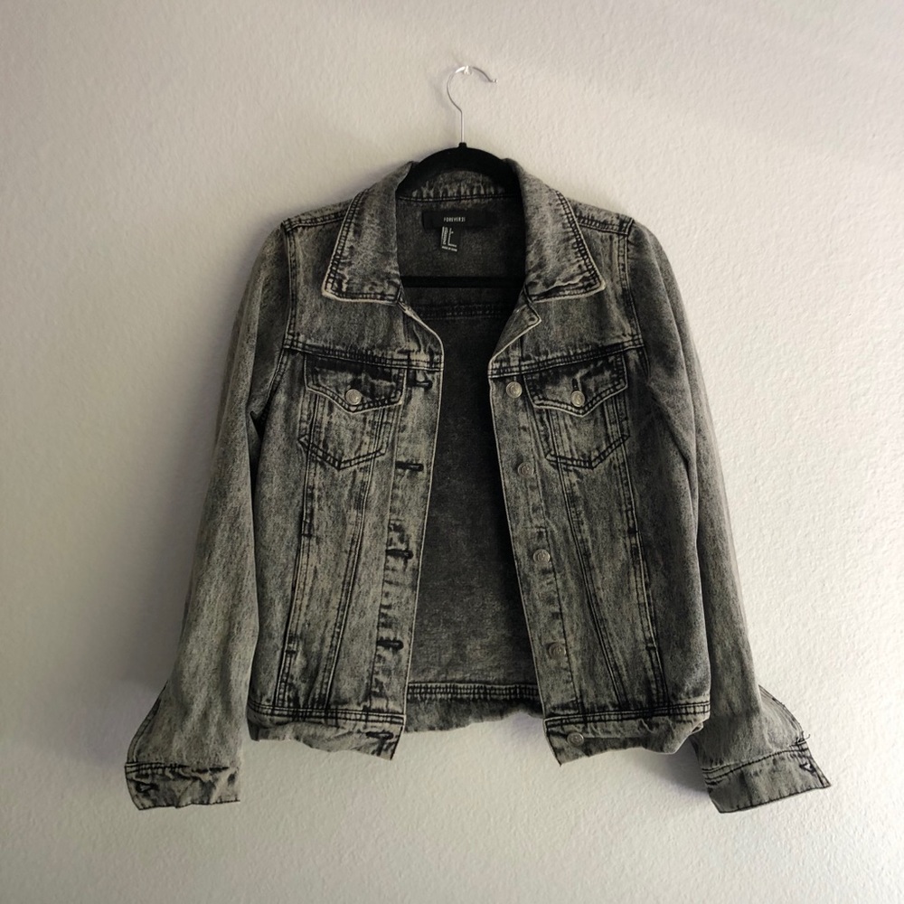 Gray denim jacket